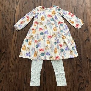 NWT Paper Wings Cactus Dress + Polka Dot Leggings